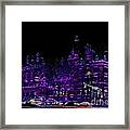 St. Louis City Hall In Purple Neon Framed Print