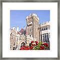 Castle With Red Roses Framed Print