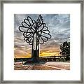 Cedar Rapids Five Seasons Tree At Sunset Framed Print