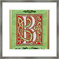 Celtic Christmas B Initial Framed Print
