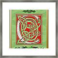 Celtic Christmas C Initial Framed Print