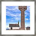 Celtic Cross On The Scottish Coast At North Berwick Framed Print