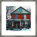 Century Home In Winter 21 Framed Print