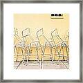 Chairs Stacked Framed Print