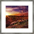 Chalk Mountain At Sunset Framed Print