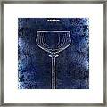 Champagne Glass Patent Drawing Blue 2 Framed Print