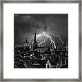 Chaos In The Sky Of Bruges Framed Print