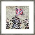 Charge Of The Virginia Regiment At Gettysburg Framed Print