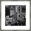 Chateau Tower Monochrome Framed Print