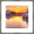 Cherry Blossom Sunrise Framed Print