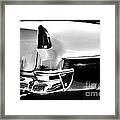 Chevy Car Art Black And White Rear View Framed Print