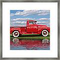 Chevy Truck By The Lake Framed Print