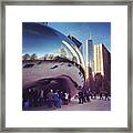 Chicago, Il - Reflective Cloud - Dec Framed Print