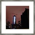 Chicago Night From Skyscrapers Roof Framed Print