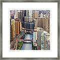 Chicago River Sunrise Framed Print