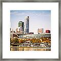 Chicago Skyline With Soldier Field Framed Print