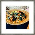 Chickpea And Spinach Curry Framed Print