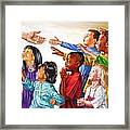 Children Coming To Jesus Framed Print