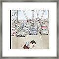 Playing In Traffic Framed Print