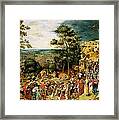 Christ On The Road To Calvary, 1607 Panel Framed Print