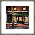 Christmas At The Bookstore Of Gloucester Framed Print