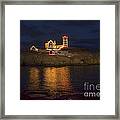 Christmas At The Nubble Framed Print