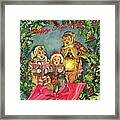 Christmas Carolers Merry Christmas And Happy New Years Framed Print