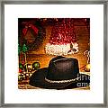 Christmas Cowboy Hat Framed Print