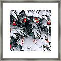 Christmas Decorations In Snow Framed Print