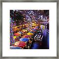 Christmas On The Riverwalk Framed Print