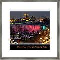 Christmas Spirit At Niagara Falls - Holiday Card Framed Print