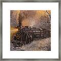 Christmas Train In Wisconsin Framed Print