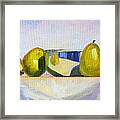 Chrome And Pears Framed Print