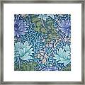 Chrysanthemums In Blue Framed Print