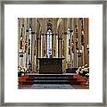 Church Altar Platform Glass Art Cologne Germany Framed Print