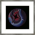 Circle On Black 3 Framed Print