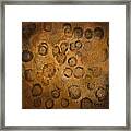 Circles Of Gold Framed Print