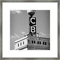 Citizen's Bank Weather Ball Black And White Framed Print
