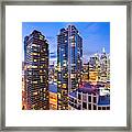 City Life Downtown Toronto Vibrant Cityscape Skyline Framed Print