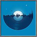 City Tunes Framed Canvas Print