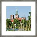 Cityscape Of Stralsund With The Pond Framed Print