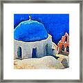 Clasical Santorini Framed Print