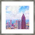 Classic Atlanta Midtown Skyline Framed Print
