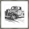 Classic Chevy Truck Pencil Portrait Framed Print