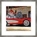 Classic Corvette On Route 66 Framed Print