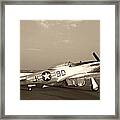 Classic P-51 Mustang Fighter Plane Framed Print