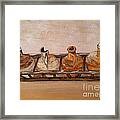 Clay Jugs In A Row Framed Print