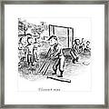 Cleanup Man Framed Print