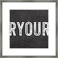 Clear Your Plate Framed Print