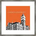 Clemson University - Coral Framed Print